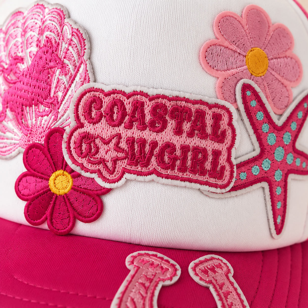 Coastal Cowgirl Pink Trucker Hat