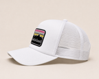 God Is Good Trucker Hat | White & Black Faith-Inspired Foam Mesh Cap