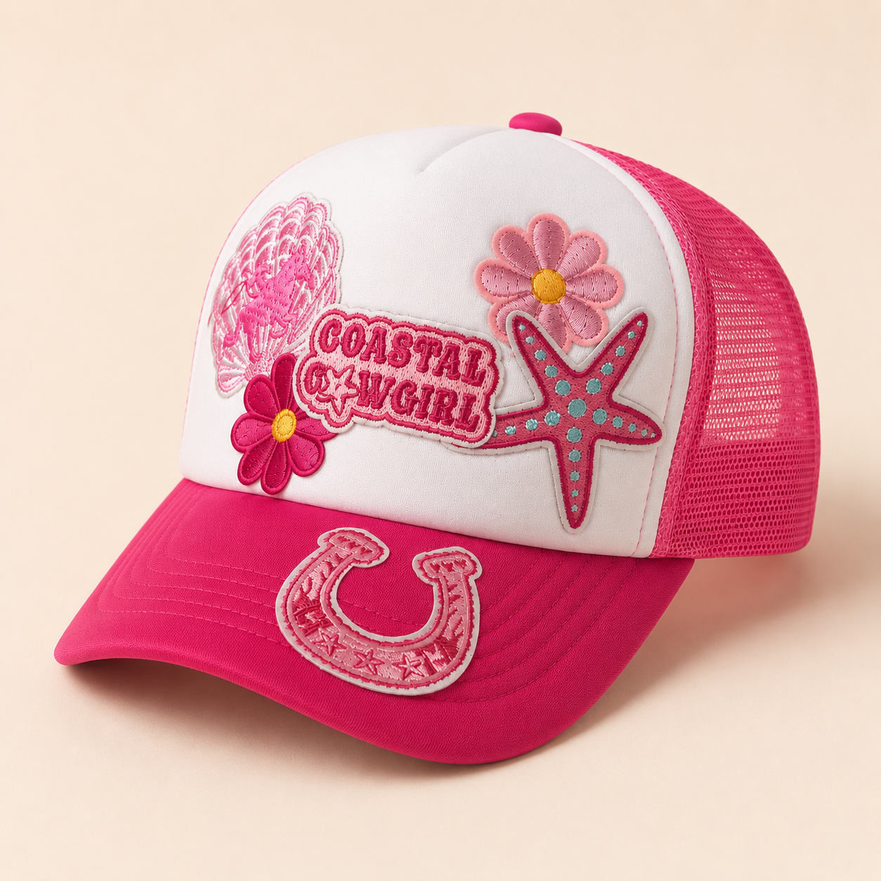 Coastal Cowgirl Pink Trucker Hat