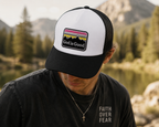 God Is Good Trucker Hat | White & Black Faith-Inspired Foam Mesh Cap