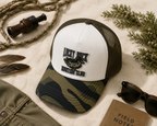 Lucky Duck Hunting Club Trucker Hat | Camo Outdoor Snapback Hat